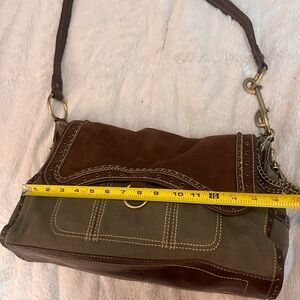 Kathy Van Zeeland Brown and Tan Shoulder Bag